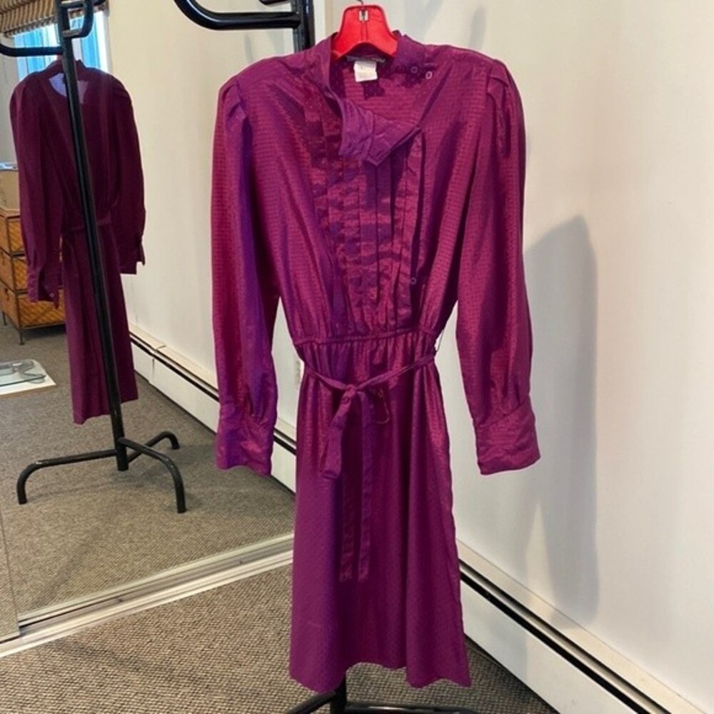 Vintage 80s dress. Size 12 - Picture 2 of 8